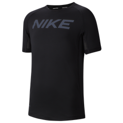 Boys' Grade School - Nike Pro Fitted Top - Black/White 