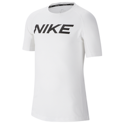 Boys' Grade School - Nike Pro Fitted Top - White/Black