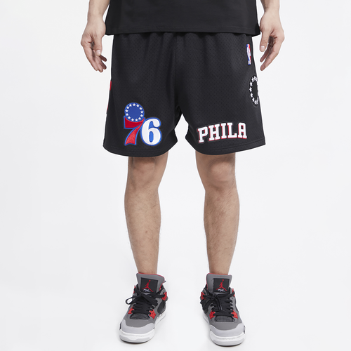 

Pro Standard Mens Pro Standard 76ers Mesh Shorts - Mens Black/Black Size M