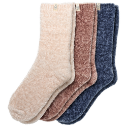 Women's - UGG Leda Sparkle 3 Pack Socks - Tan/Cream