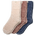 UGG Leda Sparkle 3 Pack Socks - Women's Tan/Cream