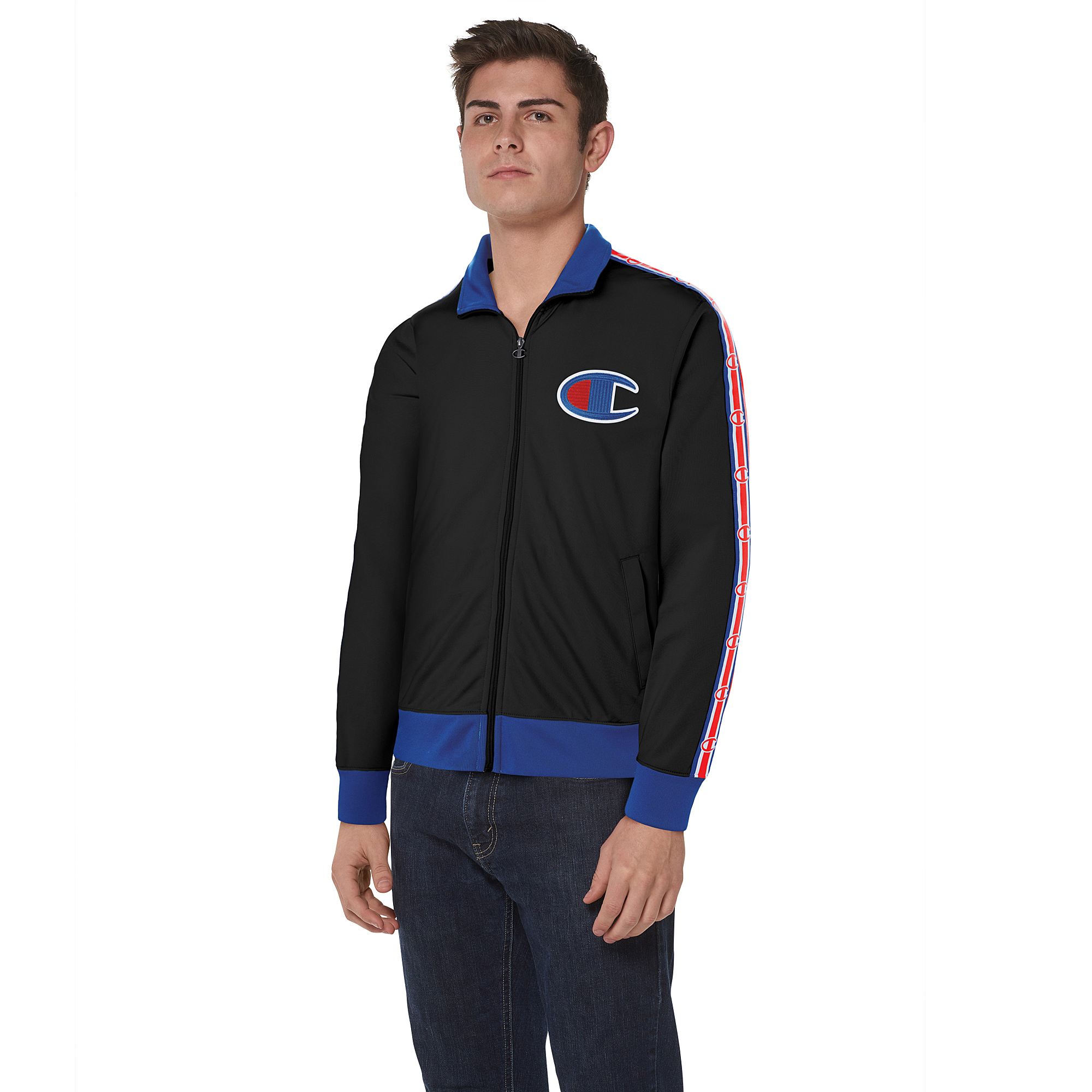champion tape woven track top