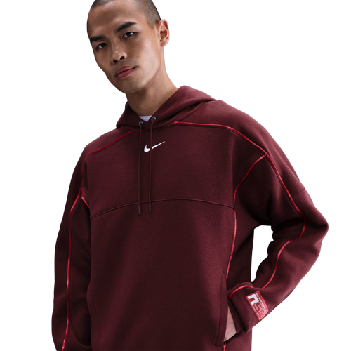 Nike Mens  Nsw Pullover Hood Performance Graphic In Burgundy