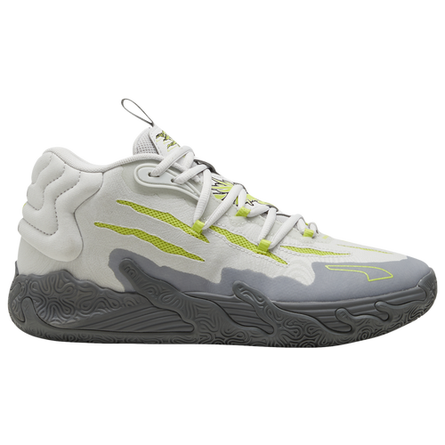 Puma Mens Lamelo Ball  Mb.03 Hills In Feather Grey/lime Smash
