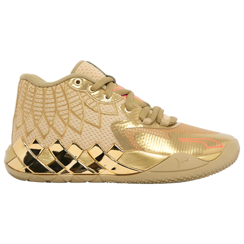 Shop Puma Boys  Mb.01 Golden Child In Metallic Gold/fiery Coral