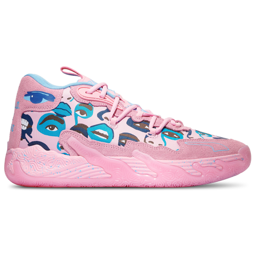 

PUMA Mens PUMA MB.03 Kid Super - Mens Basketball Shoes Pink/Pink/Blue Size 9.5