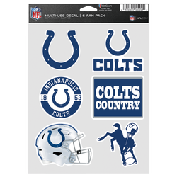 Adult - WinCraft Indianapolis Colts Fan Decals 6-pack - Royal Blue/White