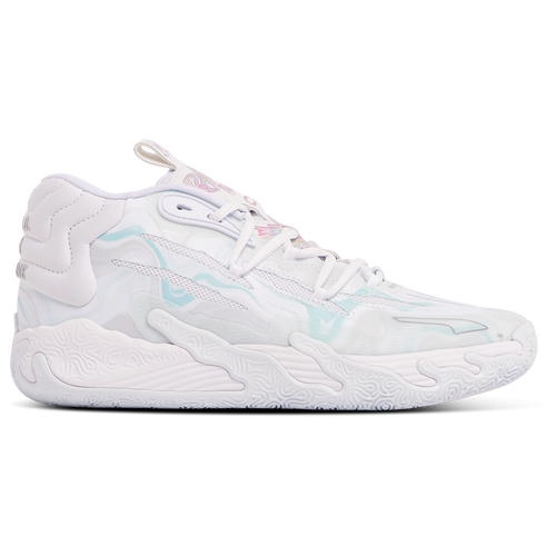 

PUMA Mens PUMA MB.03 Iridescent - Mens Basketball Shoes Puma White/Dewdrop Size 7.5