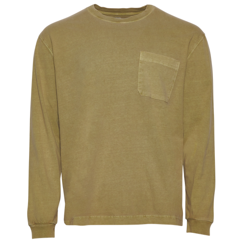 Lckr Mens  Longsleeve Pocket T-shirt In Green/green