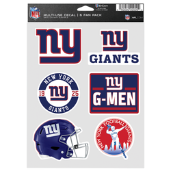 Adult - WinCraft New York Giants Fan Decals 6-pack - Red/Blue/Gray