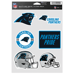 Adult - WinCraft Carolina Panthers Fan Decals 6-pack - Black/Panther Blue/Silver