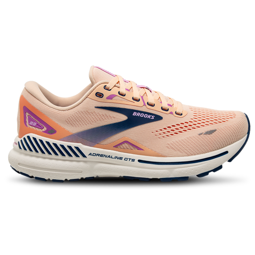 Shop Brooks Womens  Adrenaline Gts 23 In Apricot/estate Blue/orchid