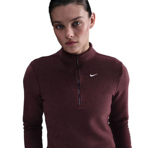 Nike Womens  Nsw Phoenix Plush Long Sleeve T-shirt In Red