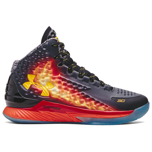 

Under Armour Mens Under Armour Curry 1 Retro - Mens Basketball Shoes Orange/Black/Red Size 10.0