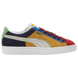 Boys' Grade School - PUMA Suede Iconix - Red/Yellow/Green