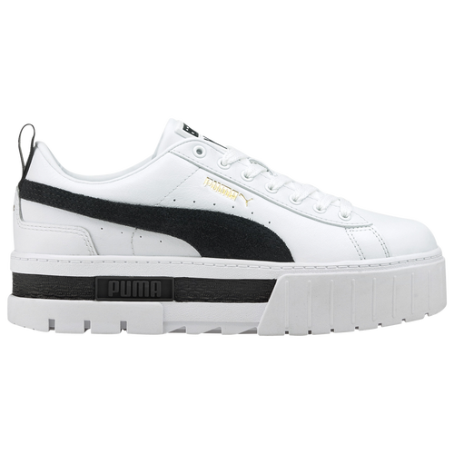 Shop Puma Womens  Mayze Leather In White/black