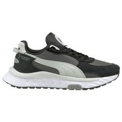 Boys' Grade School - PUMA Wild Rider - White/Grey/Black