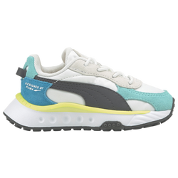 Boys' Toddler - PUMA Wild Rider - White/Teal/Black