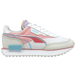 Boys' Grade School - PUMA Future Rider Twofold - Puma White/Nimbus Cloud/Paradise Pink