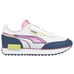 Boys' Grade School - PUMA Future Rider Twofold - Puma White/Dark Denim/Prism Pink