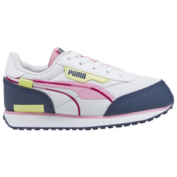 Boys' Preschool - PUMA Future Rider Twofold - Puma White/Dark Denim/Prizm Pink