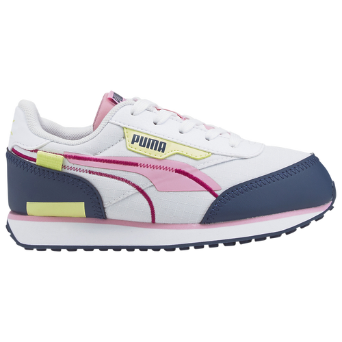 

PUMA Boys PUMA Future Rider Twofold - Boys' Preschool Running Shoes Puma White/Prism Pink/Dark Denim Size 1.5