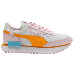 Girls' Grade School - PUMA Future Rider Aura - White/Pink/Scuba Blue