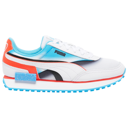 Boys' Grade School - PUMA Future Rider - White/Blue/Orange