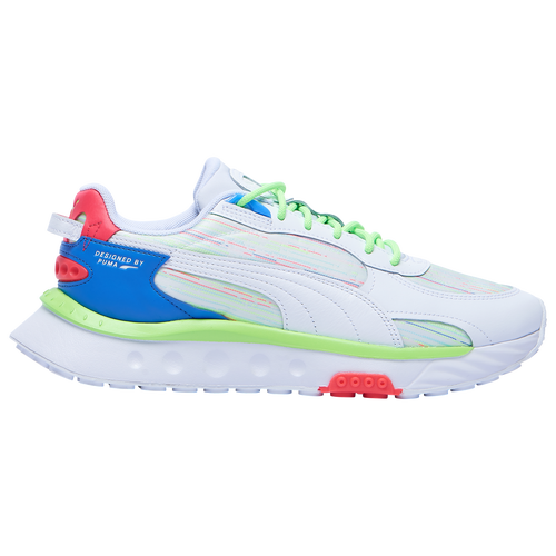 

PUMA Mens PUMA Wild Rider - Mens Shoes White/Blue/Green Size 11.5