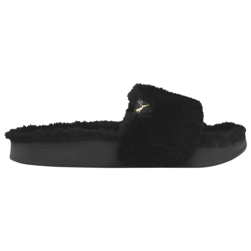 

PUMA Womens PUMA W Leadcat YLM Fluff Slides - Womens Shoes Black/Black Size 6.0