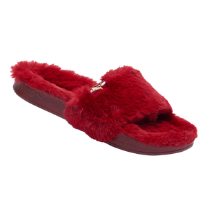 Fluffy hot sale puma slides