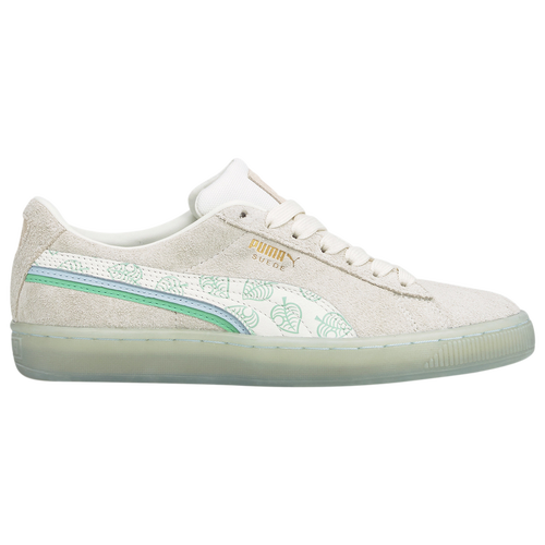 

Boys PUMA PUMA Suede - Boys' Grade School Basketball Shoe White/Green/Blue Size 05.0