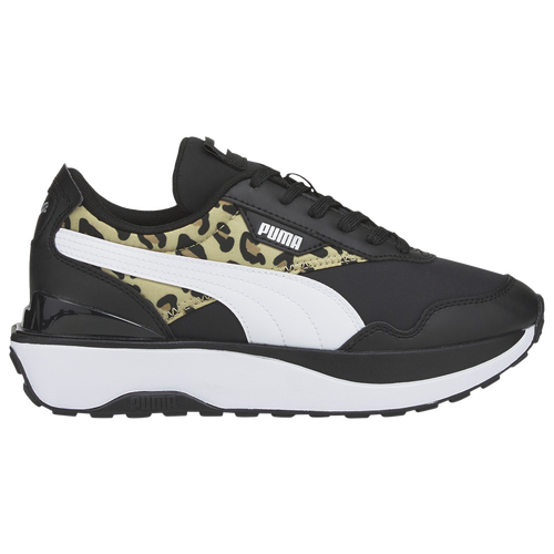 

Girls PUMA PUMA Cruise Rider Roar - Girls' Grade School Shoe Black/Tan/White Size 06.0