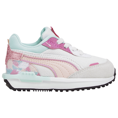 

PUMA Girls PUMA City Rider - Girls' Toddler Running Shoes White/Pink/Teal Size 5.0