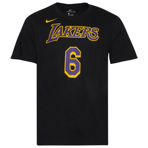 

Nike Mens Nike Lakers Restart Name & Number T-Shirt - Mens Black/Yellow/Purple Size XXL