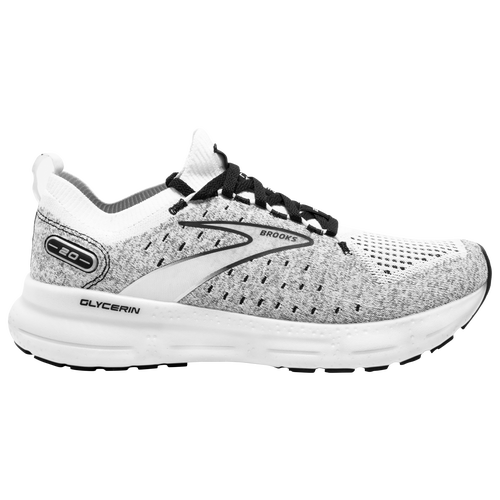 

Brooks Mens Brooks Glycerin Stealthfit 20 - Mens Running Shoes White/Grey/Black Size 09.5