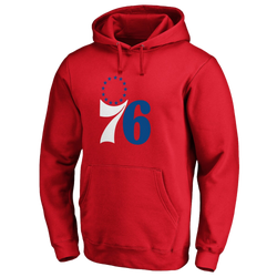 Men's - Fanatics 76ers NUT Primary Logo Pullover Hoodie - Red