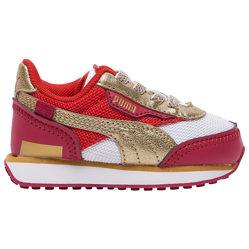 

PUMA Girls PUMA Future Rider - Girls' Toddler Running Shoes Red/White/Gold Size 4.0