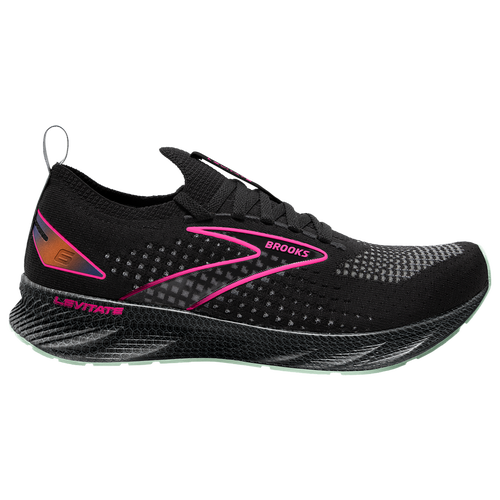 

Brooks Womens Brooks Levitate Stealth Fit 6 - Womens Running Shoes Black/Pink/Gray Size 5.5