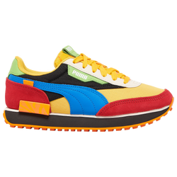 Boys' Grade School - PUMA Future Rider - Black/Yellow/Red