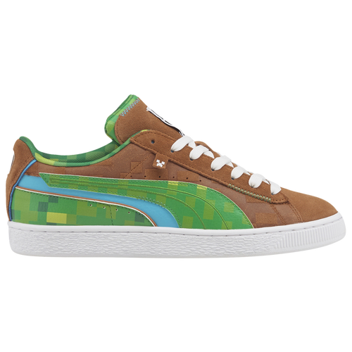 

PUMA Mens PUMA Suede - Mens Basketball Shoes Brown/Green/Blue Size 10.5