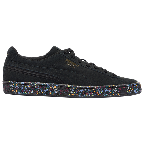 

PUMA Mens PUMA Suede Speckled - Mens Basketball Shoes Black/Gold Size 11.0