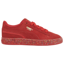 Boys' Preschool - PUMA Suede Mono Speckle - Red/Gold