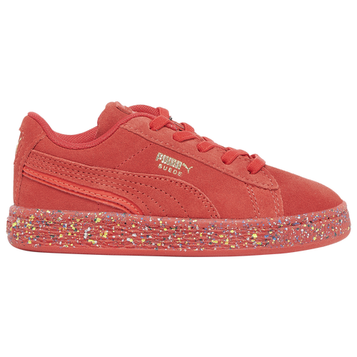 

PUMA Boys PUMA Suede Mono Speckle - Boys' Toddler Shoes Red/Gold Size 07.0