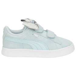 Boys' Preschool - PUMA Suede Classic Bow - Light Aqua/Puma White