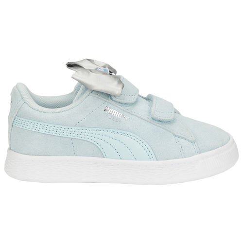 

PUMA Boys PUMA Suede Classic Bow - Boys' Preschool Shoes Light Aqua/Puma White Size 03.0