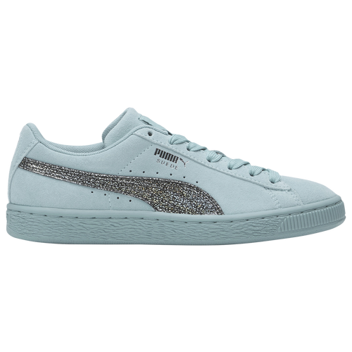 

PUMA Girls PUMA Suede Aurora - Girls' Grade School Shoes Grey/Navy/Multi Size 07.0