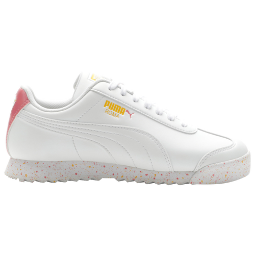 

Boys PUMA PUMA Roma - Boys' Grade School Shoe White/Pink/Yellow Size 07.0
