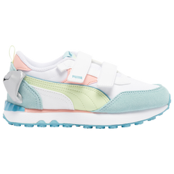 Girls' Preschool - PUMA Rider Bow Alt Closure - Blue/Green/White