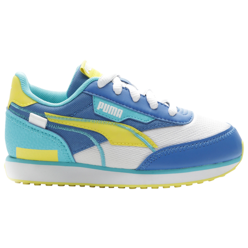 

Boys Preschool PUMA PUMA Future Rider - Boys' Preschool Shoe Blue/White/Yellow Size 02.5